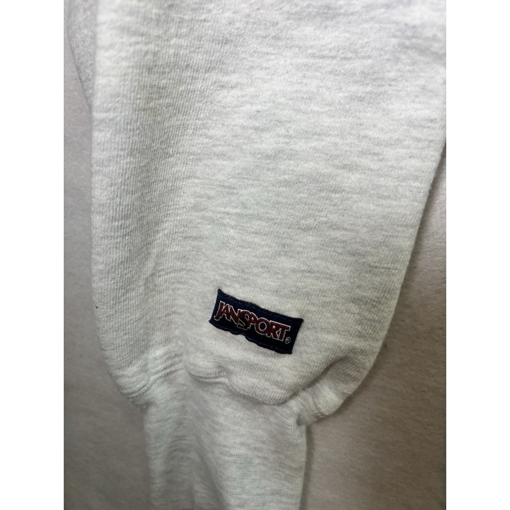 Vintage 90s Michigan State Pullover Jansport Large MSU Sweatshirt Gray - Picture 2 of 9